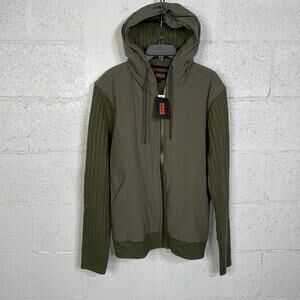Bass Outdoor Men's Zip-Front Hooded Sweater Jacket - green Medium $119